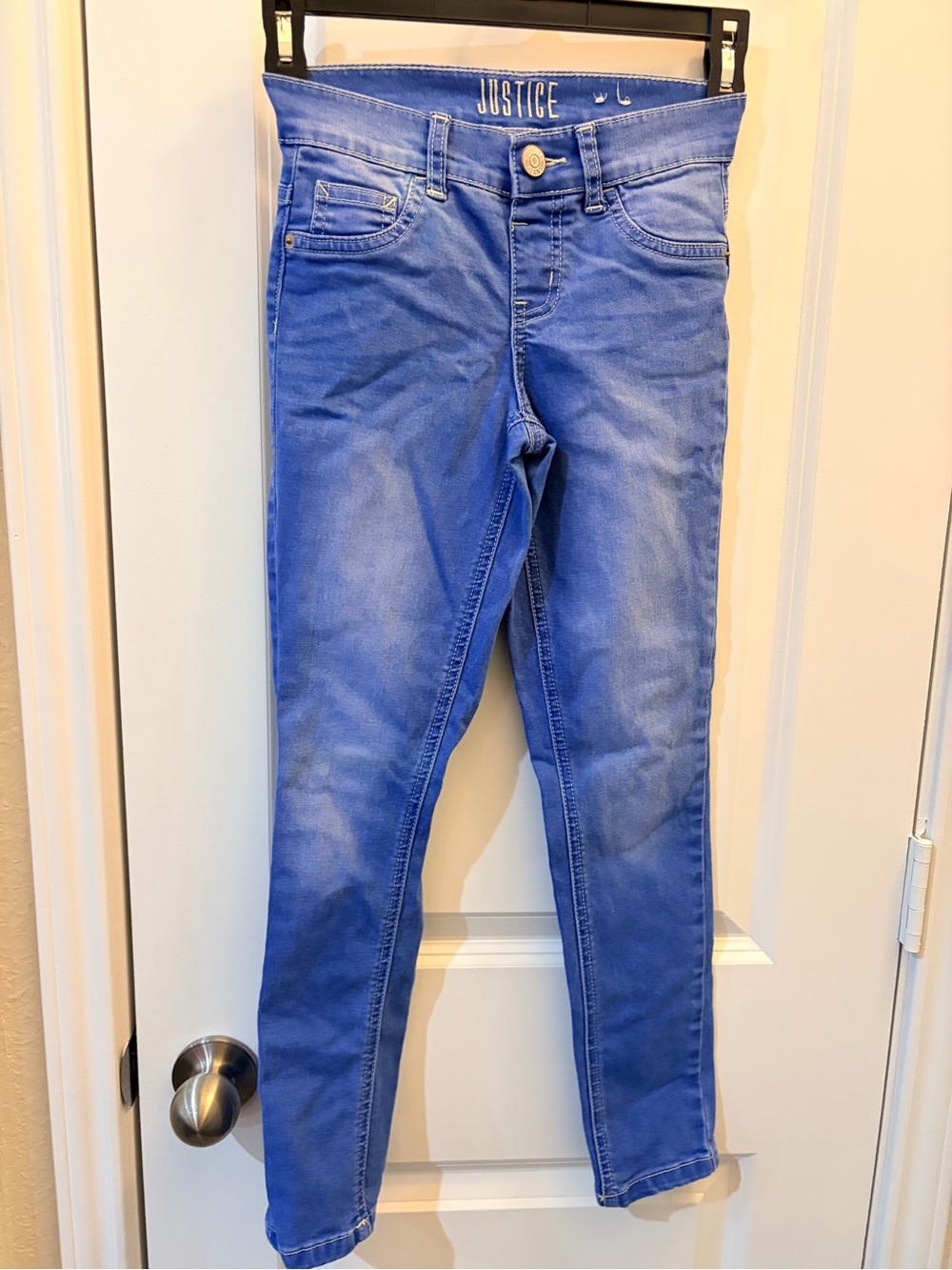 Justice Bright Blue Girls' Skinny Jeans Size 10
